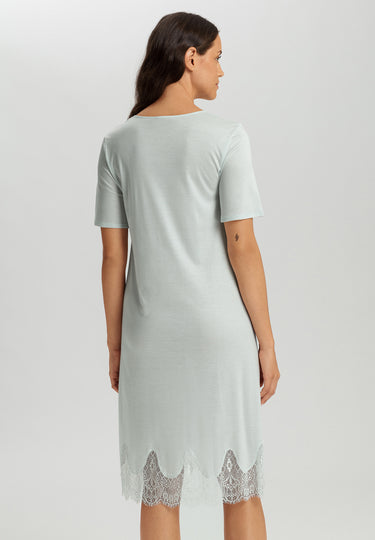 Melia Scalloped Lace Round Neck Nightgown | Ice Flow 74802-2577